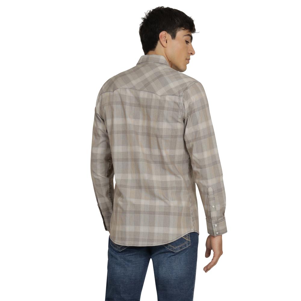 Foto 4 pulgar | Camisa Vaquera Wrangler Hombre 20 Extreme Slim Manga Larga 486 Cafe