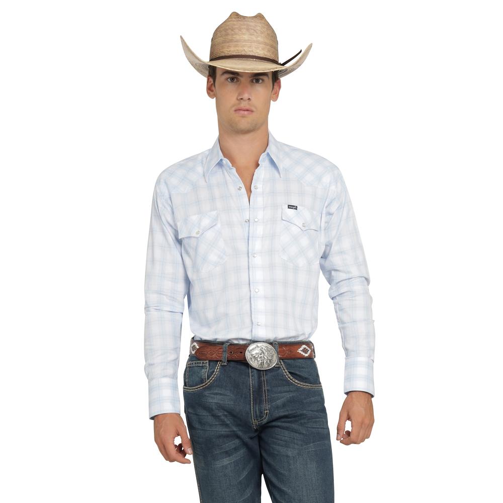 Foto 2 pulgar | Camisa Vaquera Wrangler Hombre Painted Desert Regular Manga Larga 493 Azul