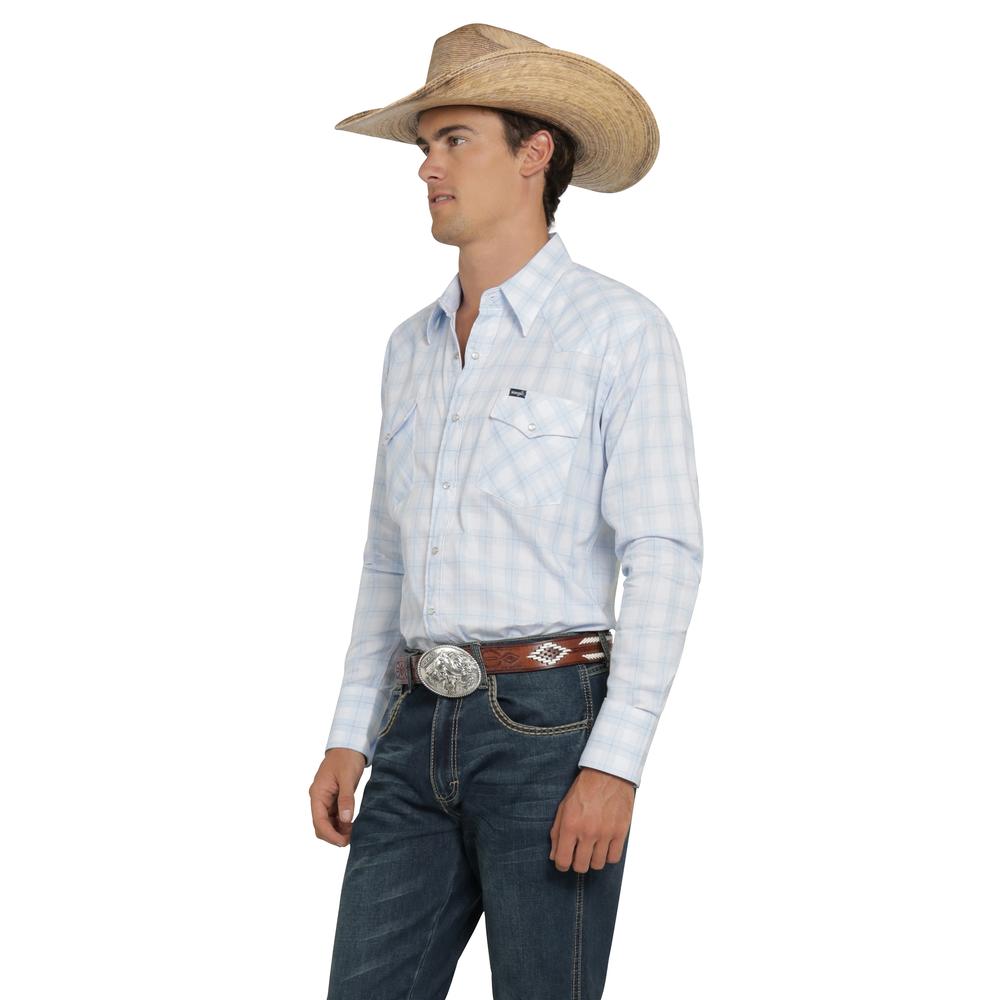 Foto 3 pulgar | Camisa Vaquera Wrangler Hombre Painted Desert Regular Manga Larga 493 Azul