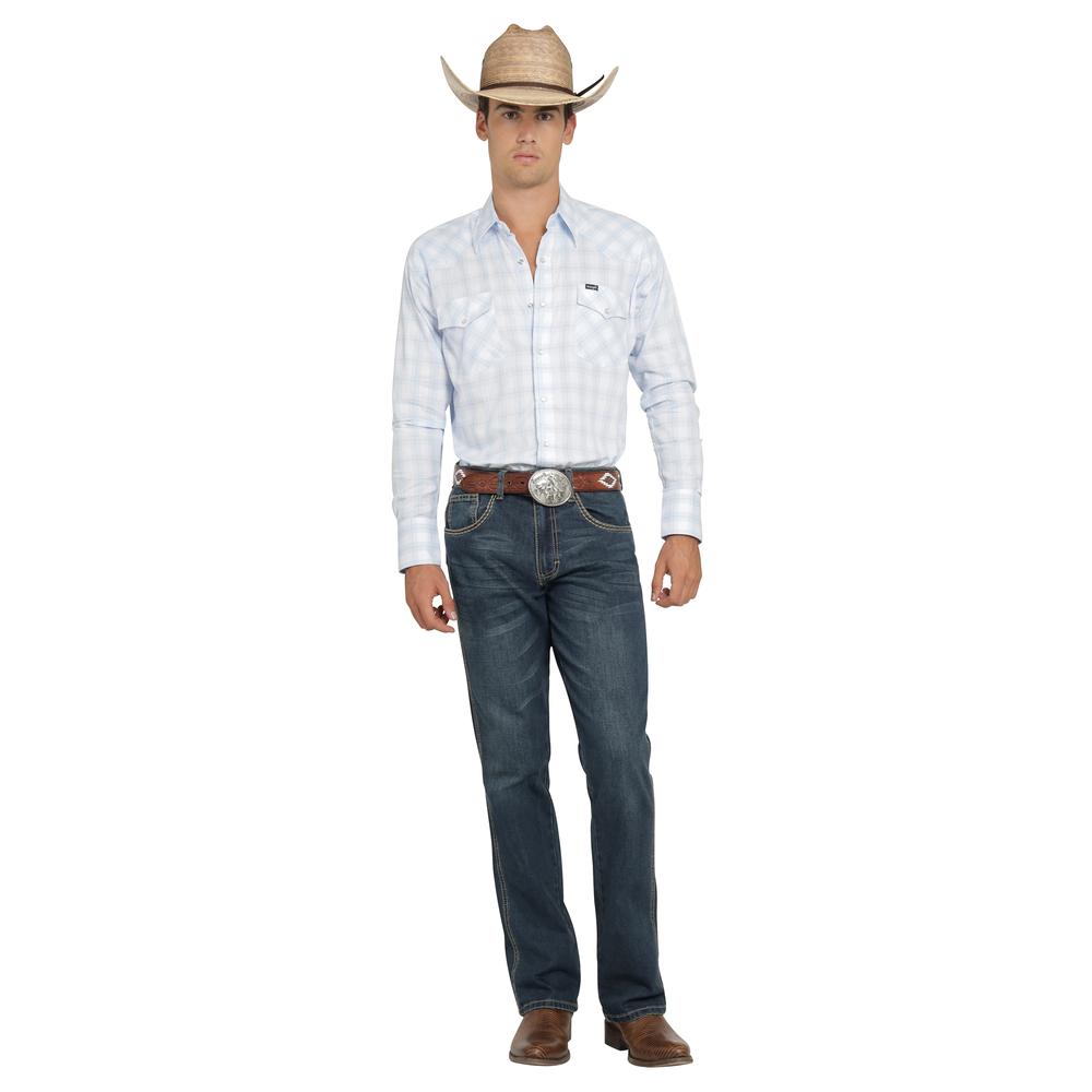 Foto 5 pulgar | Camisa Vaquera Wrangler Hombre Painted Desert Regular Manga Larga 493 Azul