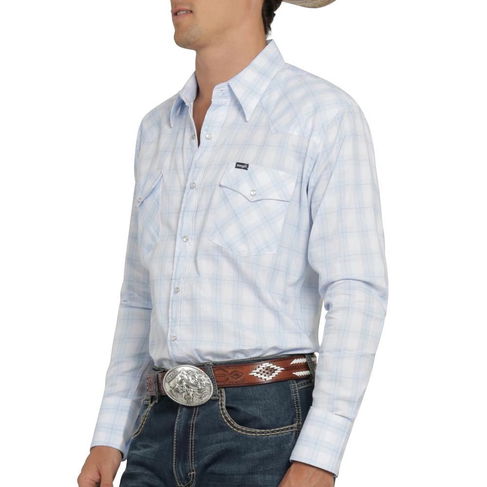 Foto 6 pulgar | Camisa Vaquera Wrangler Hombre Painted Desert Regular Manga Larga 493 Azul