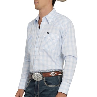 Foto 5 | Camisa Vaquera Wrangler Hombre Painted Desert Regular Manga Larga 493 Azul