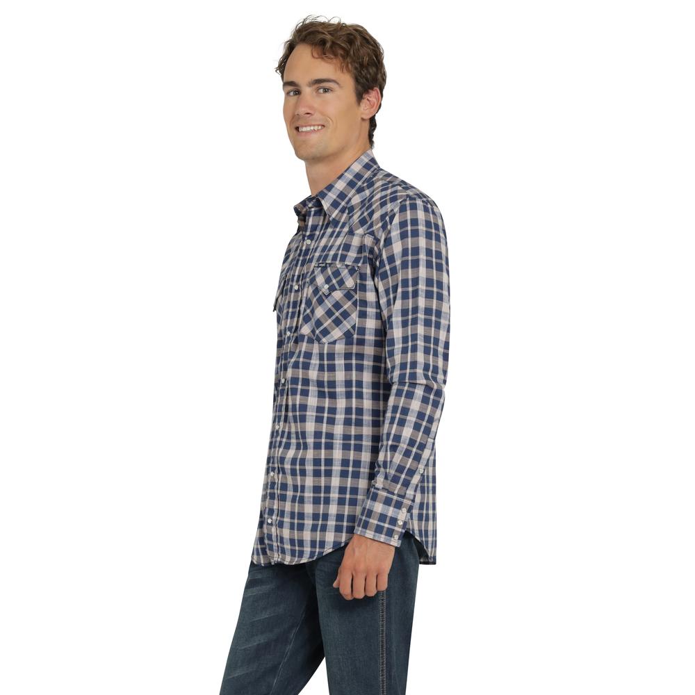 Foto 3 pulgar | Camisa Vaquera Wrangler Hombre Painted Desert Regular Manga Larga 519 Azul Marino