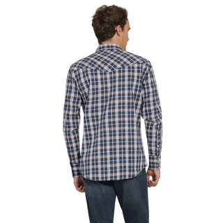 Foto 3 | Camisa Vaquera Wrangler Hombre Painted Desert Regular Manga Larga 519 Azul Marino