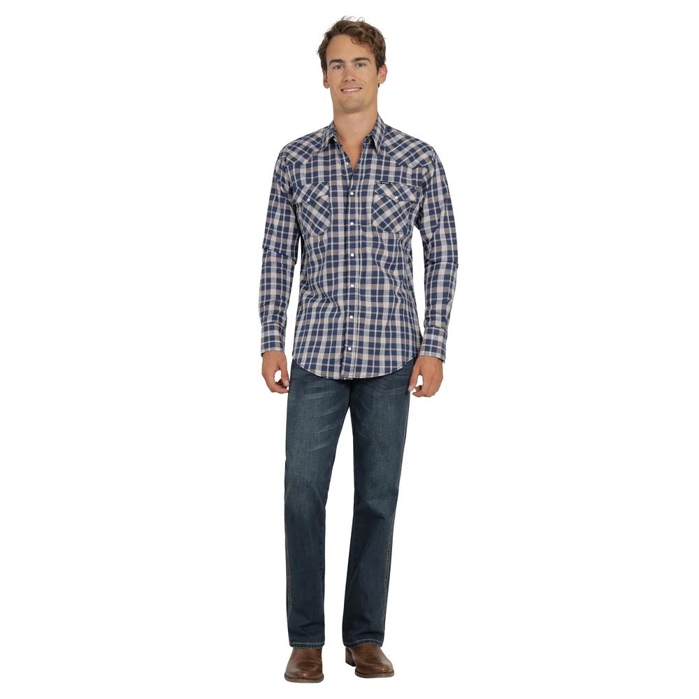 Foto 5 pulgar | Camisa Vaquera Wrangler Hombre Painted Desert Regular Manga Larga 519 Azul Marino