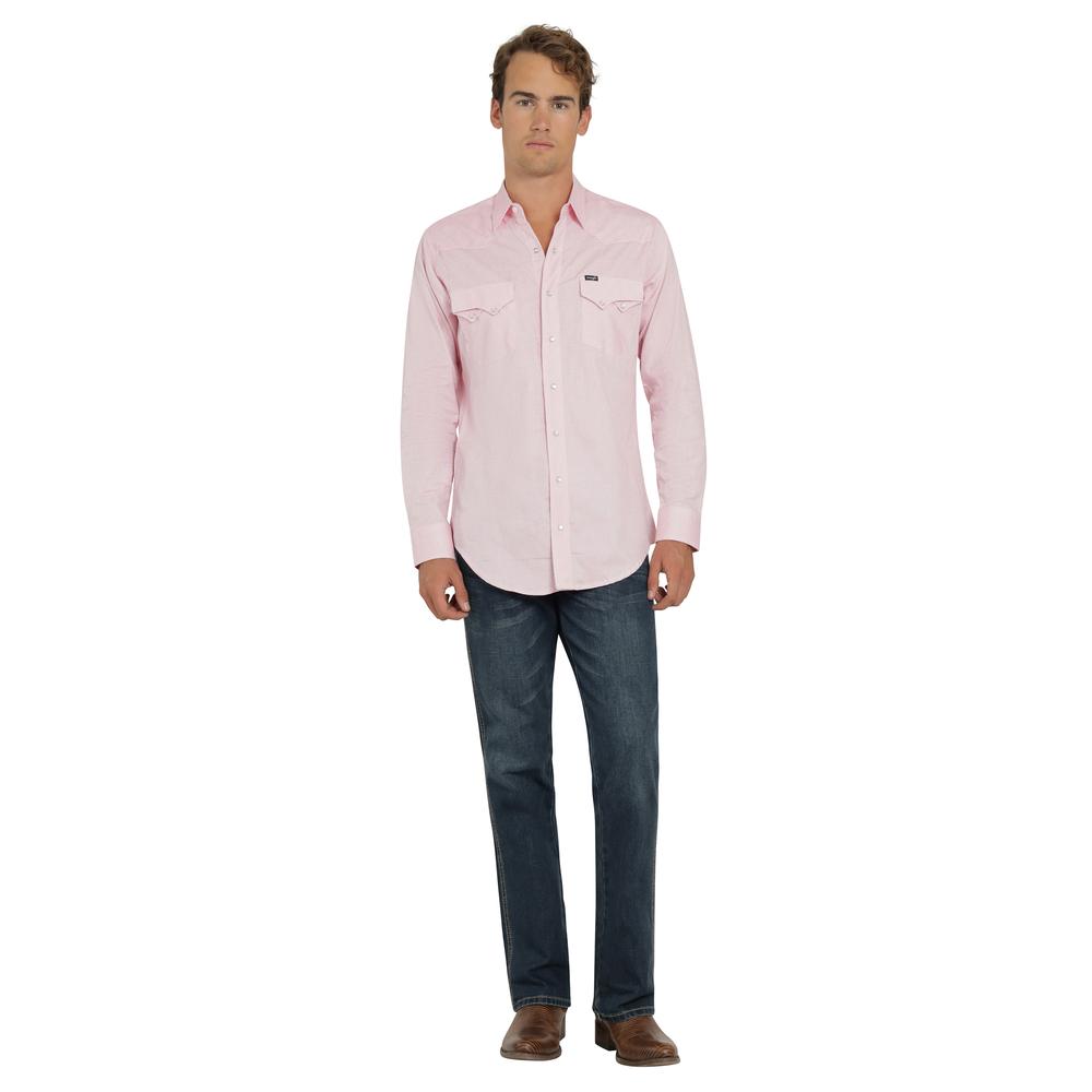 Foto 5 pulgar | Camisa Vaquera Wrangler Hombre 20 Extreme Slim Manga Larga 762 Rosa