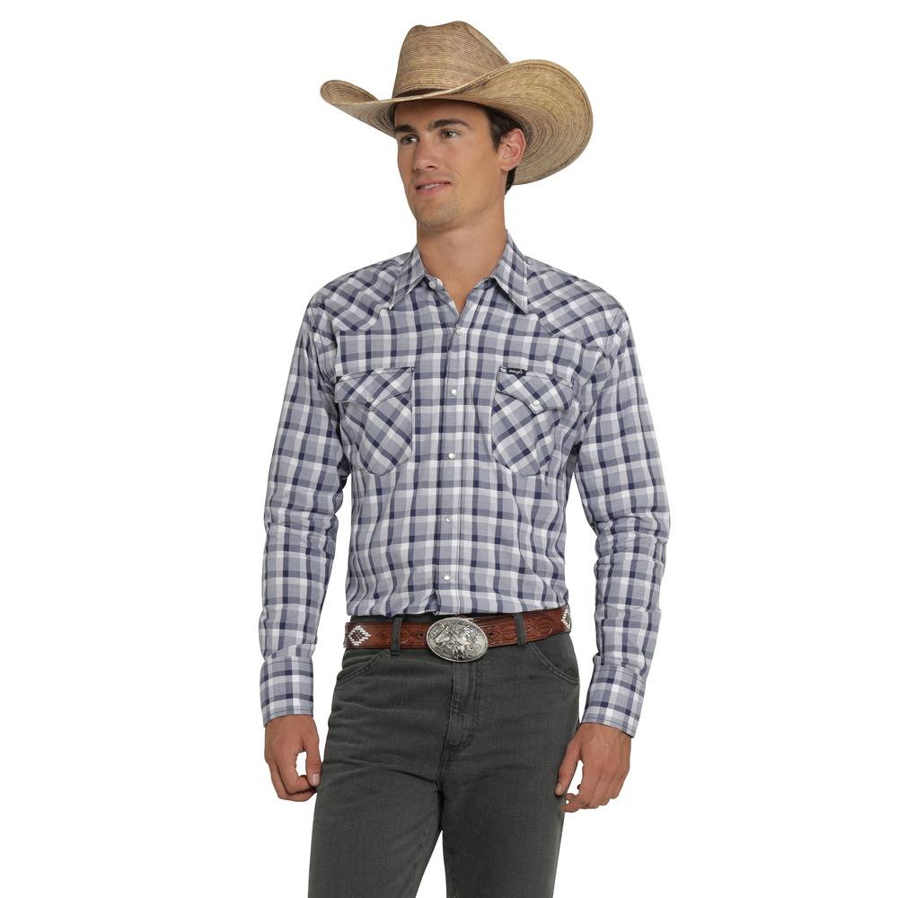 Foto 2 pulgar | Camisa Vaquera Wrangler Hombre Painted Desert Regular Manga Larga 467 Azul Marino