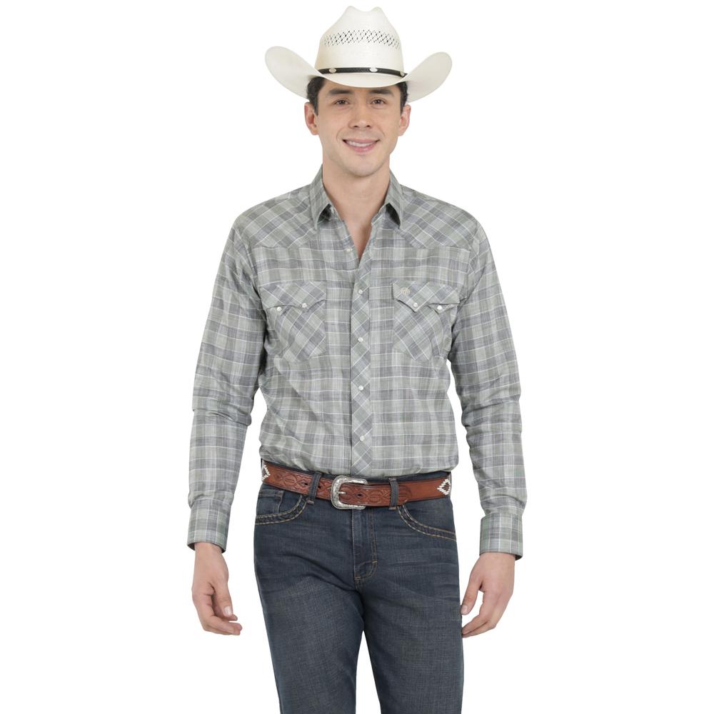 Foto 2 pulgar | Camisa Vaquera Wrangler Hombre Western Fashion Slim Manga Larga 931 Azul