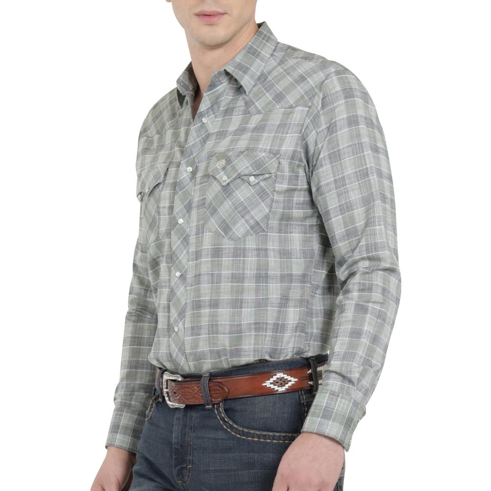 Foto 6 pulgar | Camisa Vaquera Wrangler Hombre Western Fashion Slim Manga Larga 931 Azul