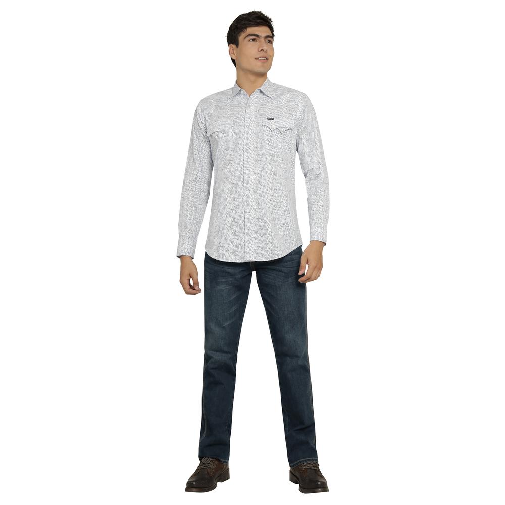 Foto 5 pulgar | Camisa Vaquera Wrangler Hombre 20 Extreme Slim Manga Larga 816 Blanco