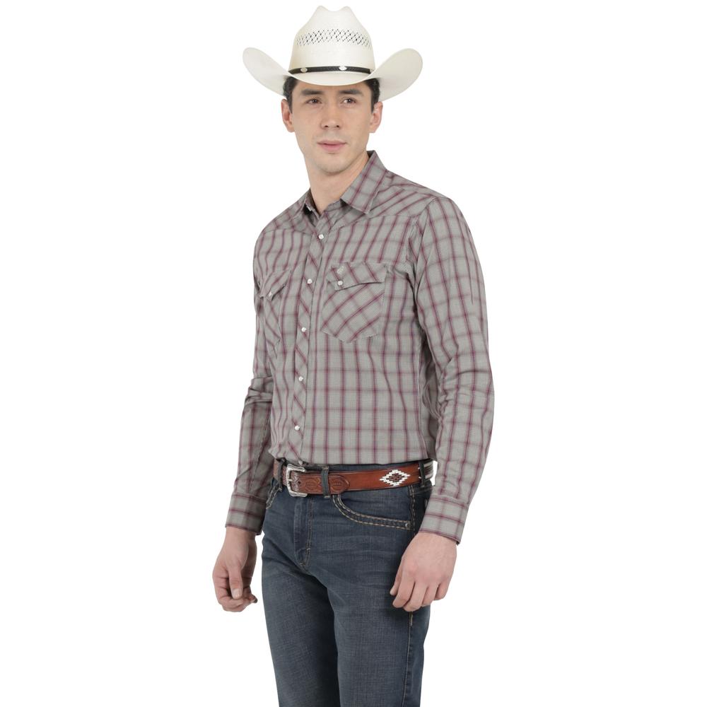 Foto 3 pulgar | Camisa Vaquera Wrangler Hombre Western Fashion Slim Manga Larga 872 Azul