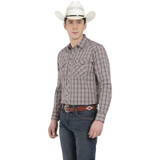 Foto 2 | Camisa Vaquera Wrangler Hombre Western Fashion Slim Manga Larga 872 Azul