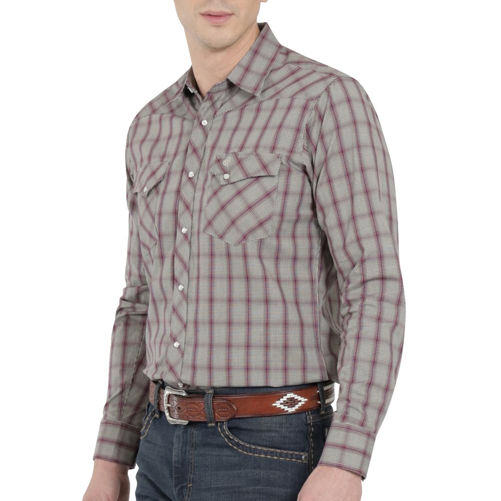 Foto 6 pulgar | Camisa Vaquera Wrangler Hombre Western Fashion Slim Manga Larga 872 Azul