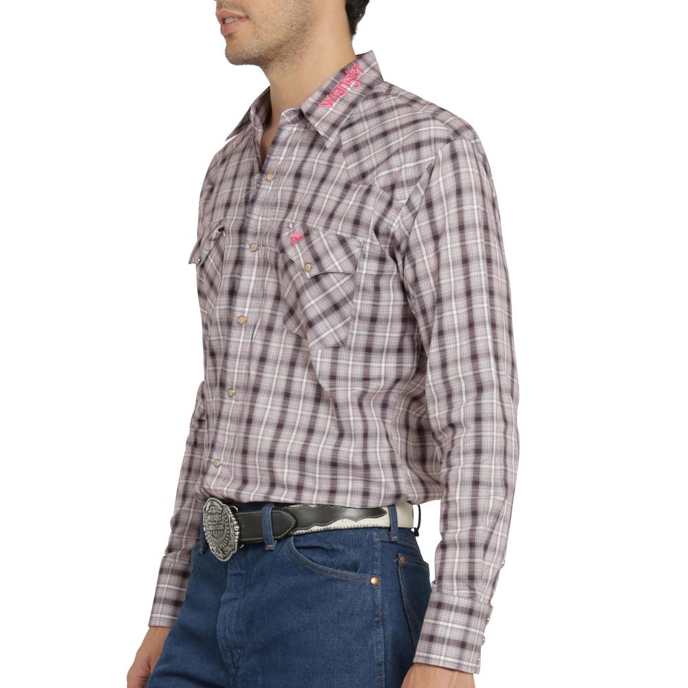 Foto 6 pulgar | Camisa Vaquera Wrangler Hombre Cuernos Chuecos Regular Manga Larga 950 Vino