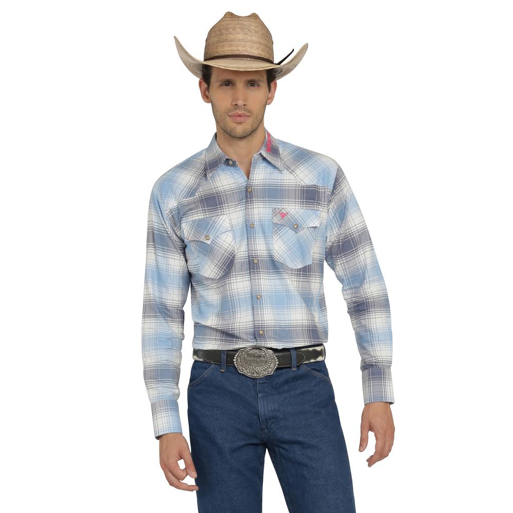 Foto 2 pulgar | Camisa Vaquera Wrangler Hombre Cuernos Chuecos Regular Manga Larga 949 Blanco
