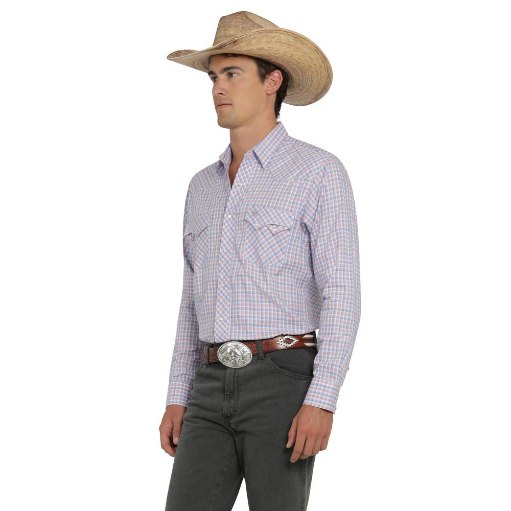 Foto 3 pulgar | Camisa Vaquera Wrangler Hombre Western Fashion Slim Manga Larga 873 Rojo