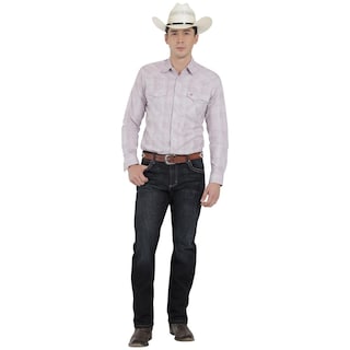 Foto 4 | Camisa Vaquera Wrangler Hombre Western Fashion Slim Manga Larga 925 Verde