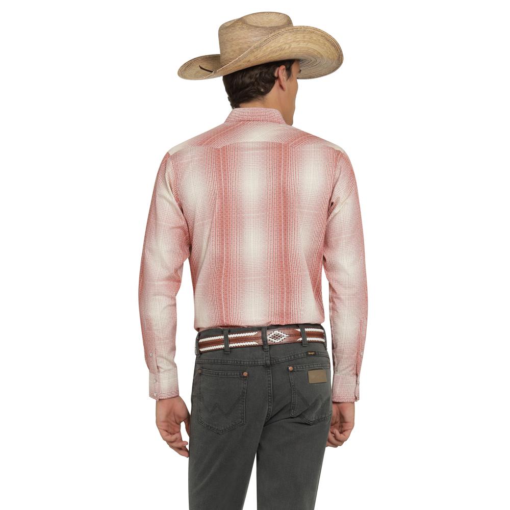 Foto 4 pulgar | Camisa Vaquera Wrangler Hombre Western Fashion Slim Manga Larga 874 Naranja