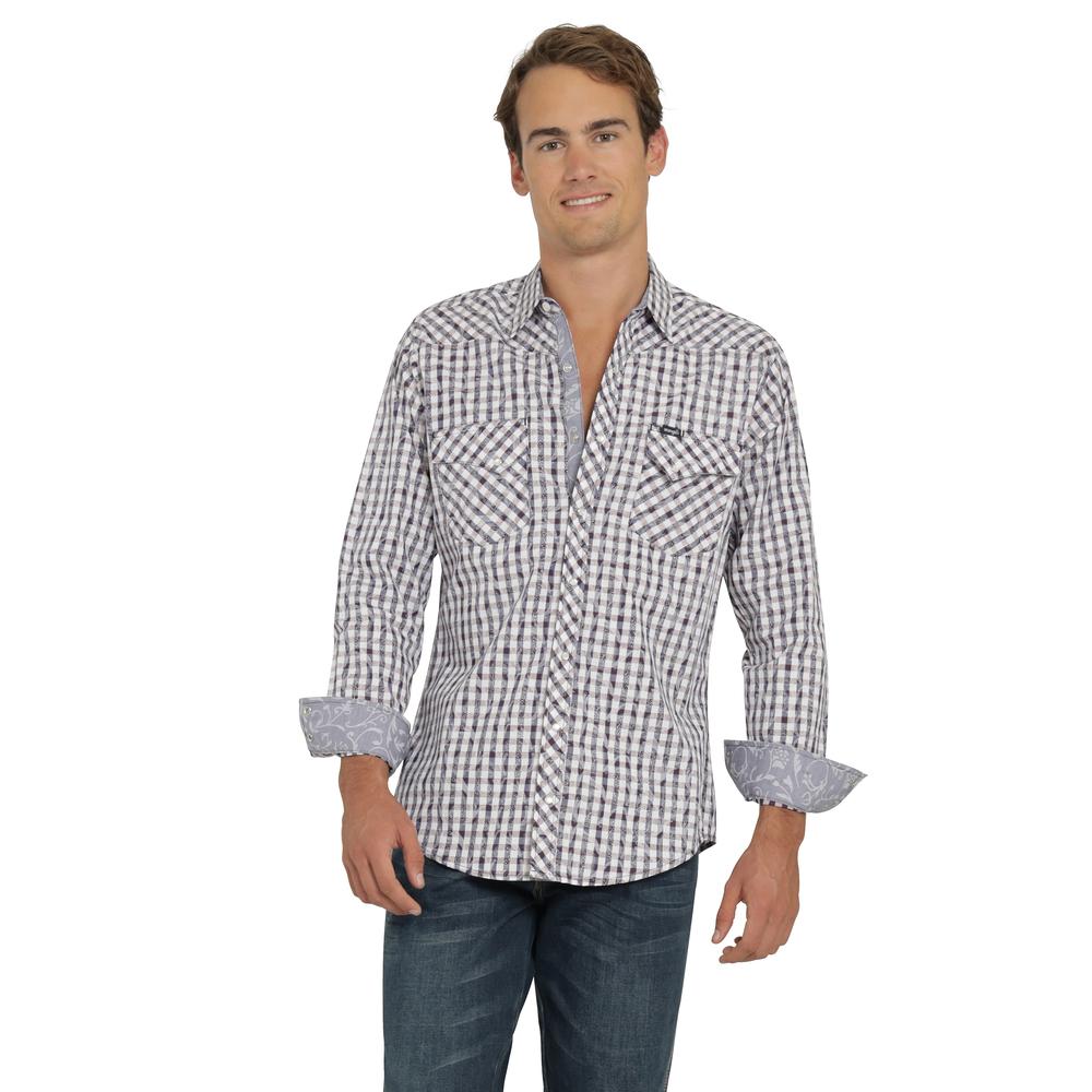 Foto 2 pulgar | Camisa Vaquera Wrangler Hombre Retro Slim Manga Larga 513 Violeta