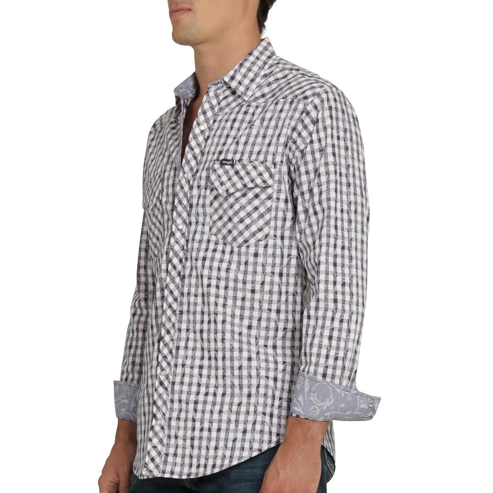 Foto 6 pulgar | Camisa Vaquera Wrangler Hombre Retro Slim Manga Larga 513 Violeta