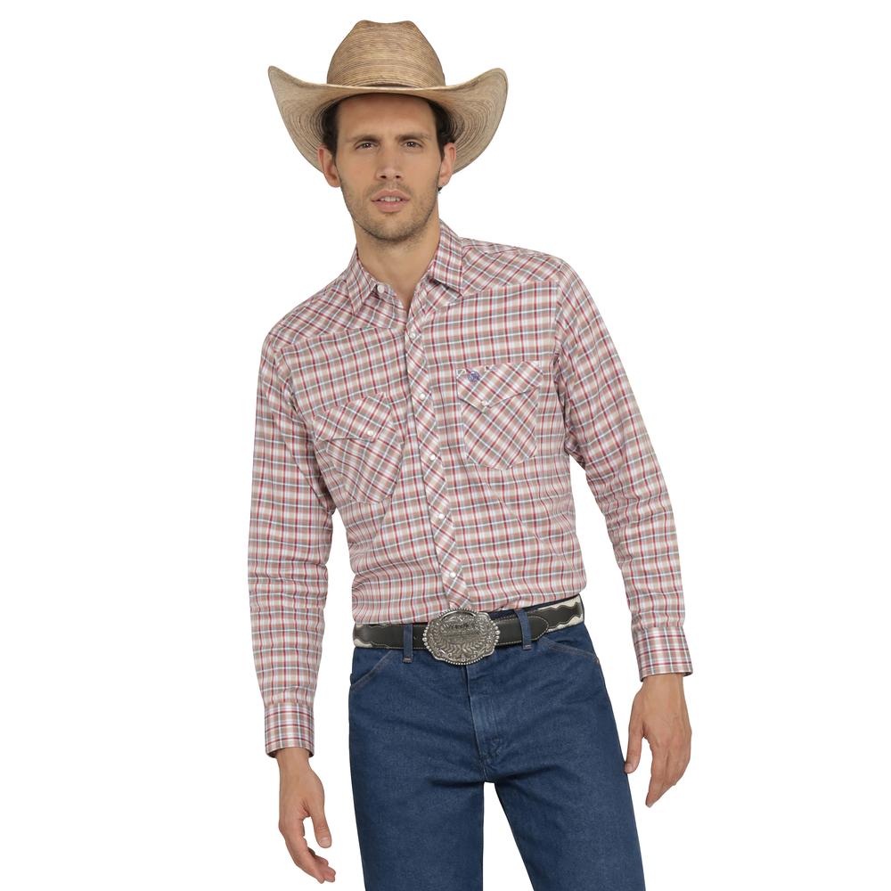 Foto 2 pulgar | Camisa Vaquera Wrangler Hombre Western Fashion Slim Manga Larga 473 Rojo