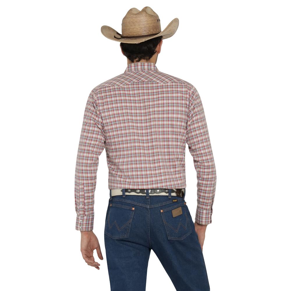 Foto 4 pulgar | Camisa Vaquera Wrangler Hombre Western Fashion Slim Manga Larga 473 Rojo