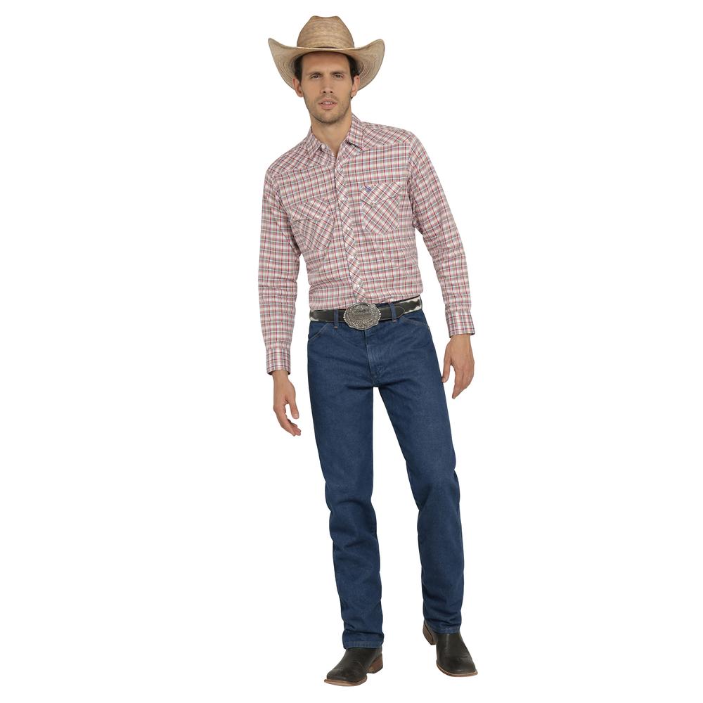 Foto 5 pulgar | Camisa Vaquera Wrangler Hombre Western Fashion Slim Manga Larga 473 Rojo
