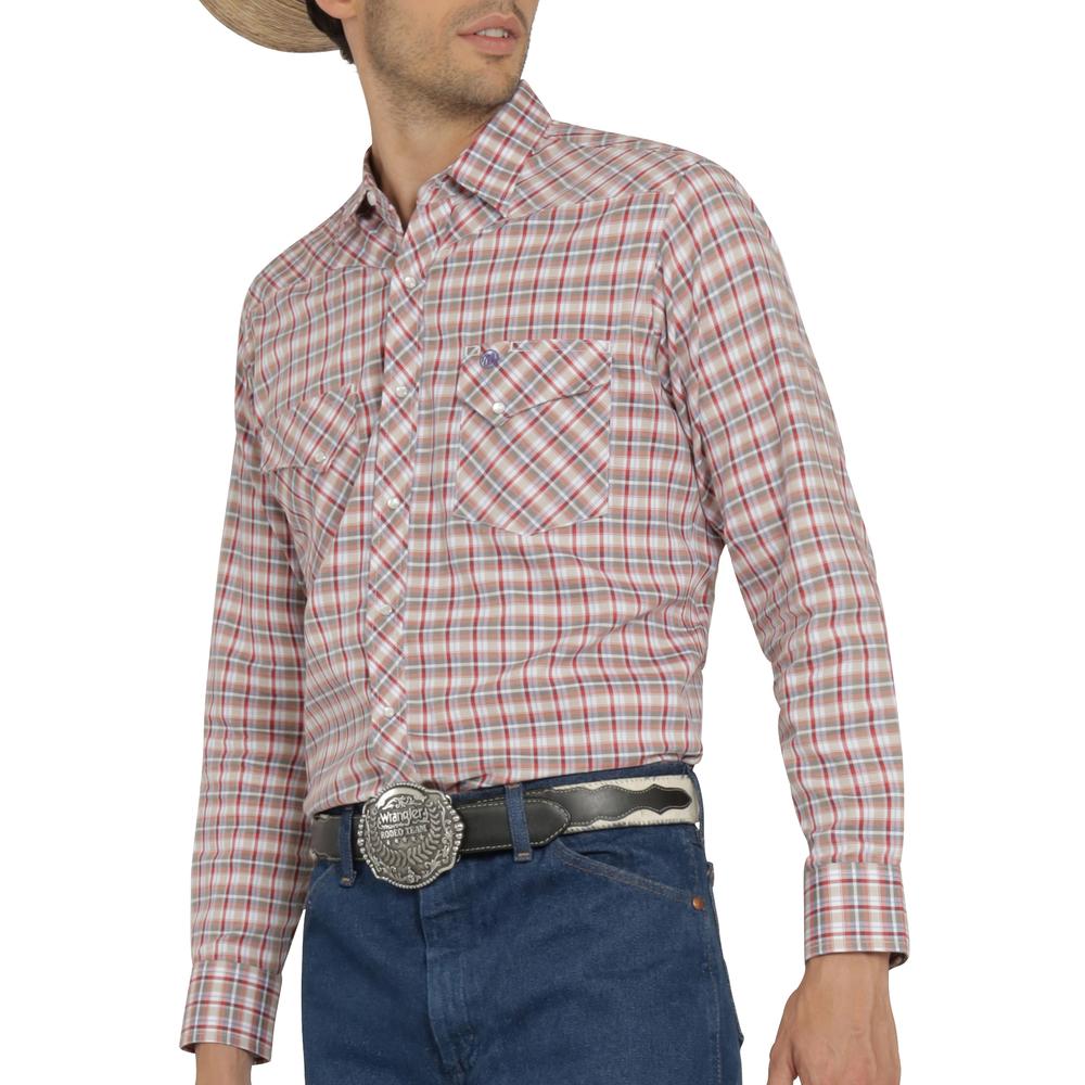 Foto 6 pulgar | Camisa Vaquera Wrangler Hombre Western Fashion Slim Manga Larga 473 Rojo