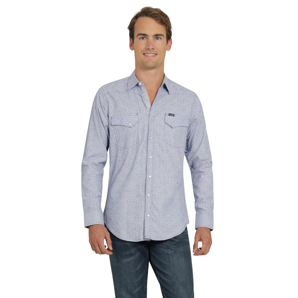 Foto 2 pulgar | Camisa Vaquera Wrangler Hombre Retro Slim Manga Larga 535 Azul Cielo
