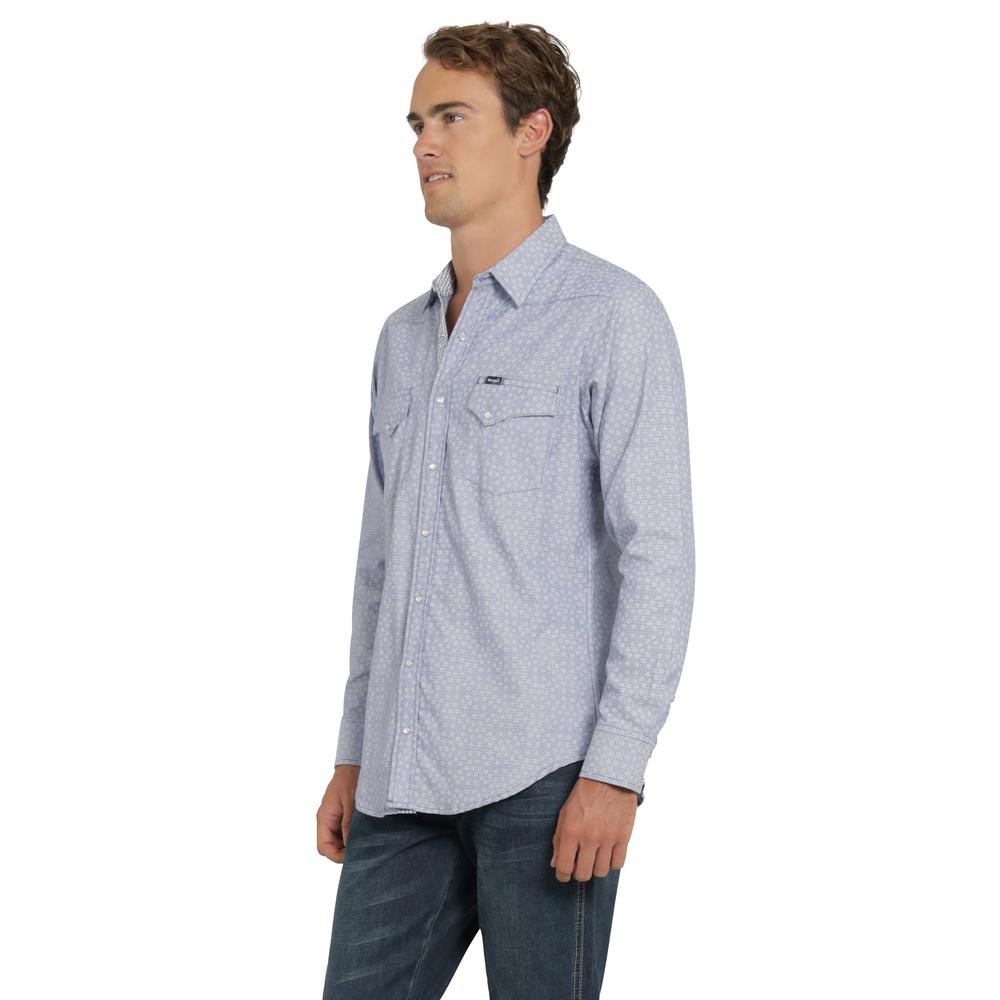 Foto 3 pulgar | Camisa Vaquera Wrangler Hombre Retro Slim Manga Larga 535 Azul Cielo
