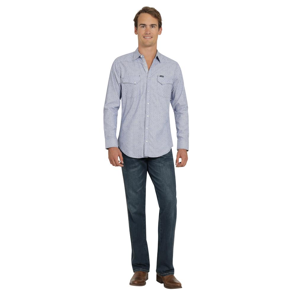 Foto 5 pulgar | Camisa Vaquera Wrangler Hombre Retro Slim Manga Larga 535 Azul Cielo