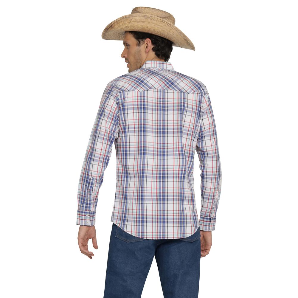 Foto 4 pulgar | Camisa Vaquera Wrangler Hombre Western Fashion Slim Manga Larga 948 Azul