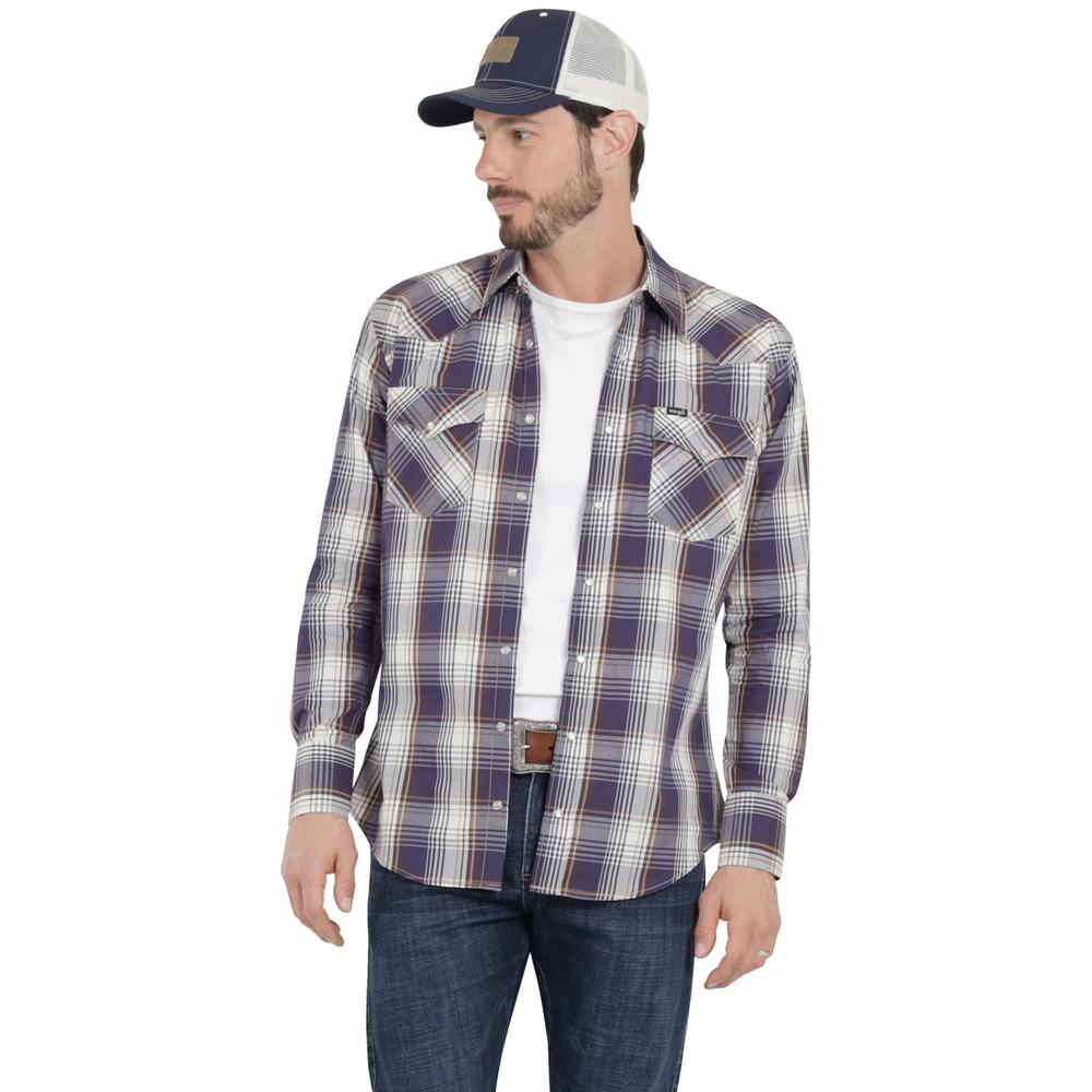 Foto 2 pulgar | Camisa Vaquera Wrangler Hombre Painted Desert Regular Manga Larga 470 Azul