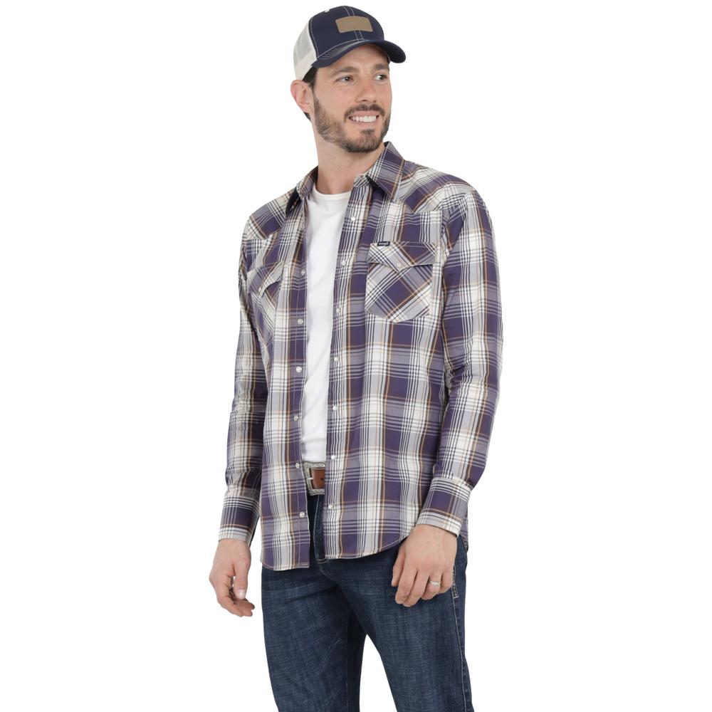 Foto 3 pulgar | Camisa Vaquera Wrangler Hombre Painted Desert Regular Manga Larga 470 Azul