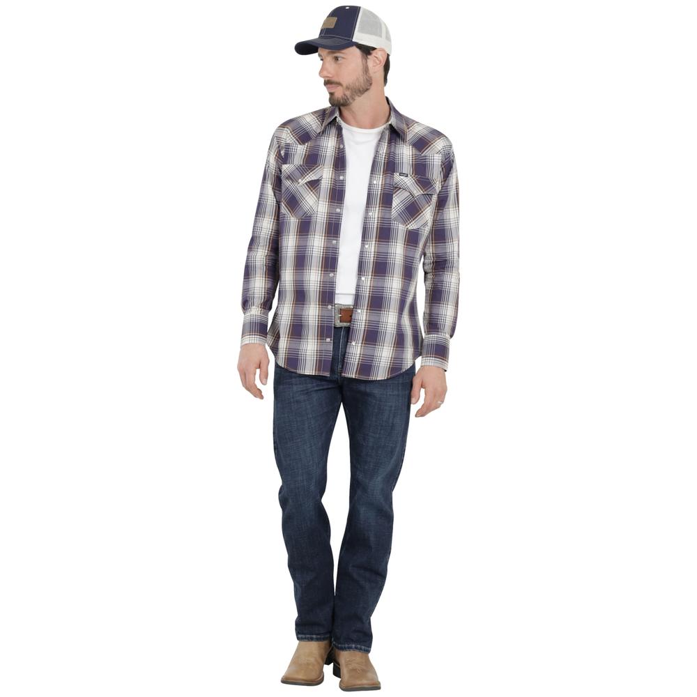 Foto 5 pulgar | Camisa Vaquera Wrangler Hombre Painted Desert Regular Manga Larga 470 Azul