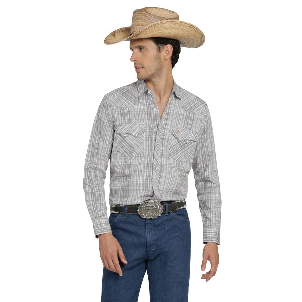 Camisa Vaquera Wrangler Hombre Western Fashion Slim Manga Larga 930 Gris