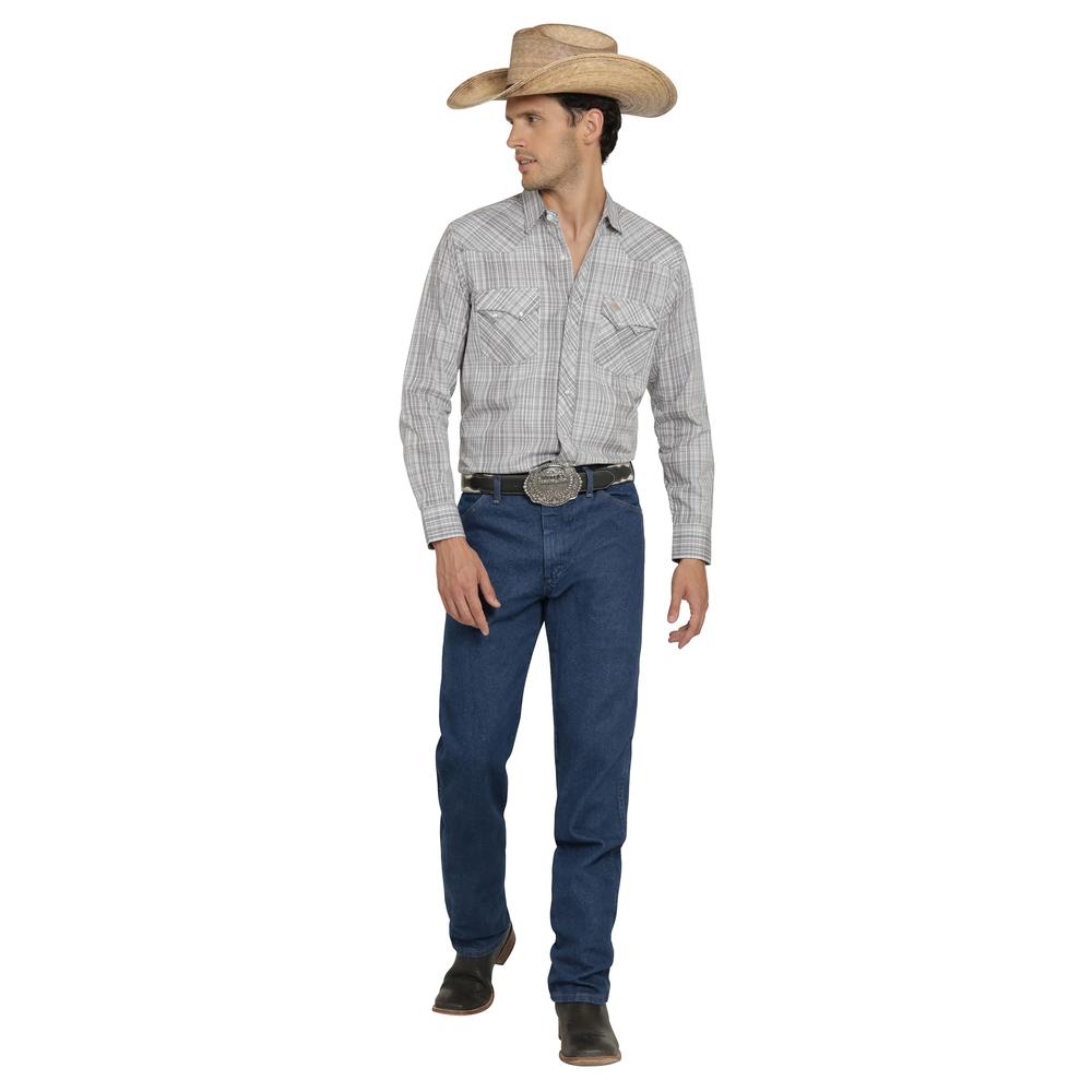 Foto 5 pulgar | Camisa Vaquera Wrangler Hombre Western Fashion Slim Manga Larga 930 Gris