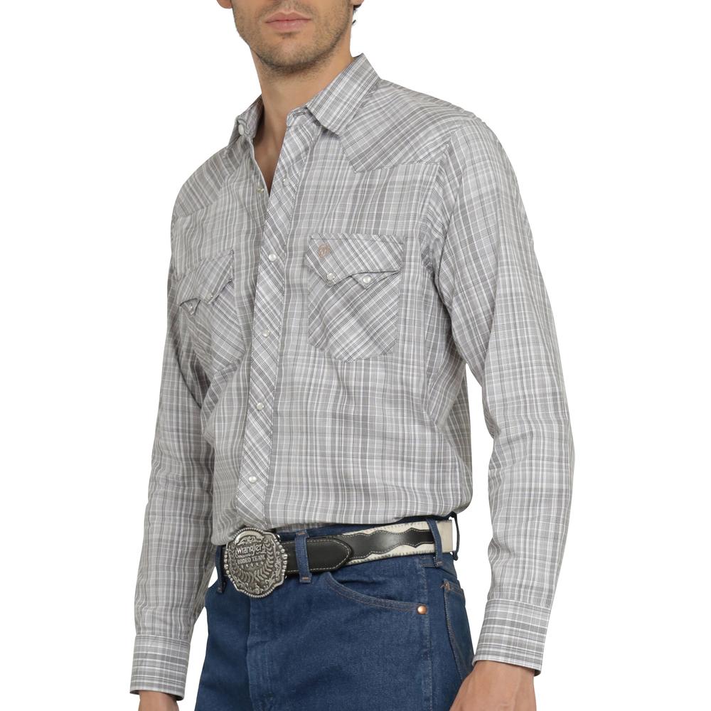 Foto 6 pulgar | Camisa Vaquera Wrangler Hombre Western Fashion Slim Manga Larga 930 Gris