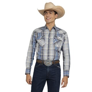 Foto 1 | Camisa Vaquera Wrangler Hombre Painted Desert Regular Manga Larga 492 Gris