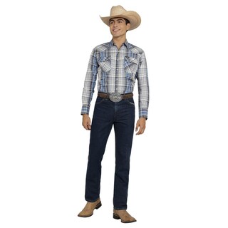 Foto 4 | Camisa Vaquera Wrangler Hombre Painted Desert Regular Manga Larga 492 Gris