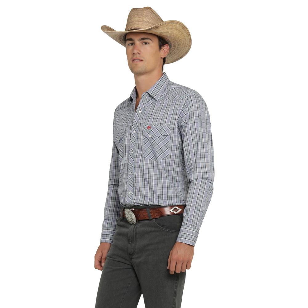 Foto 3 pulgar | Camisa Vaquera Wrangler Hombre Western Fashion Slim Manga Larga 451 Azul