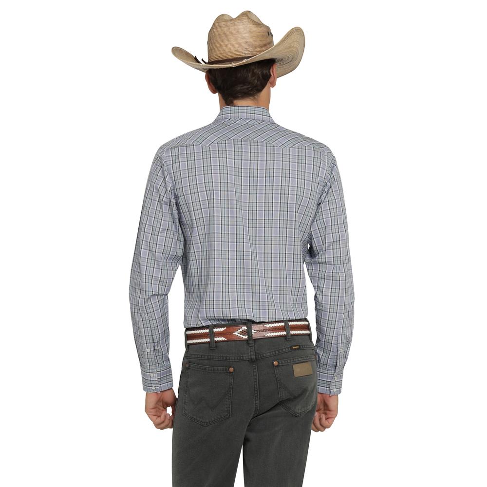 Foto 4 pulgar | Camisa Vaquera Wrangler Hombre Western Fashion Slim Manga Larga 451 Azul