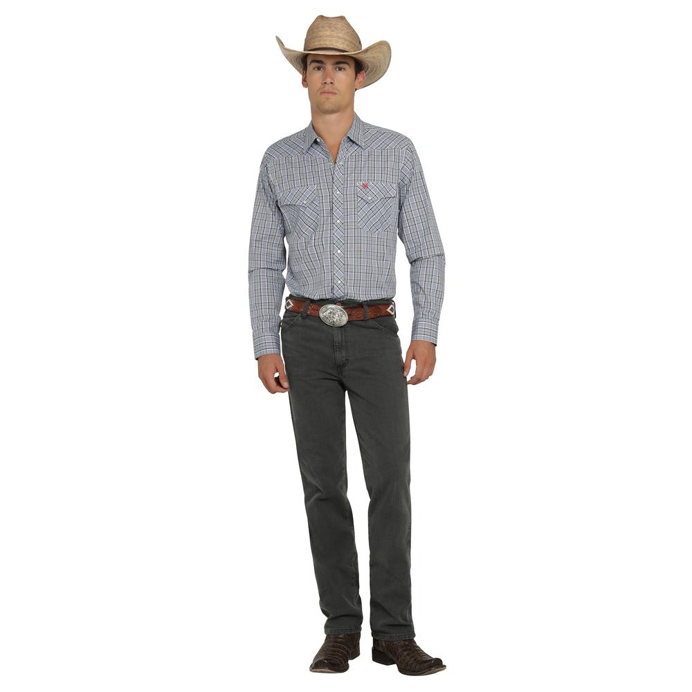 Foto 5 pulgar | Camisa Vaquera Wrangler Hombre Western Fashion Slim Manga Larga 451 Azul