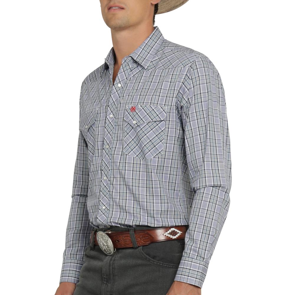 Foto 6 pulgar | Camisa Vaquera Wrangler Hombre Western Fashion Slim Manga Larga 451 Azul