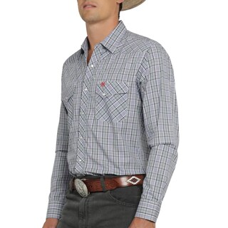 Foto 5 | Camisa Vaquera Wrangler Hombre Western Fashion Slim Manga Larga 451 Azul