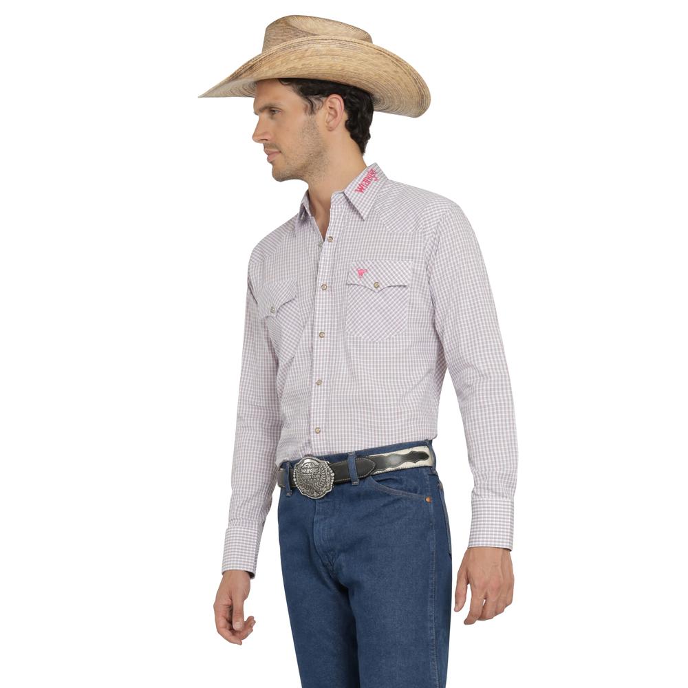 Foto 3 pulgar | Camisa Vaquera Wrangler Hombre Cuernos Chuecos Regular Manga Larga 871 Rojo