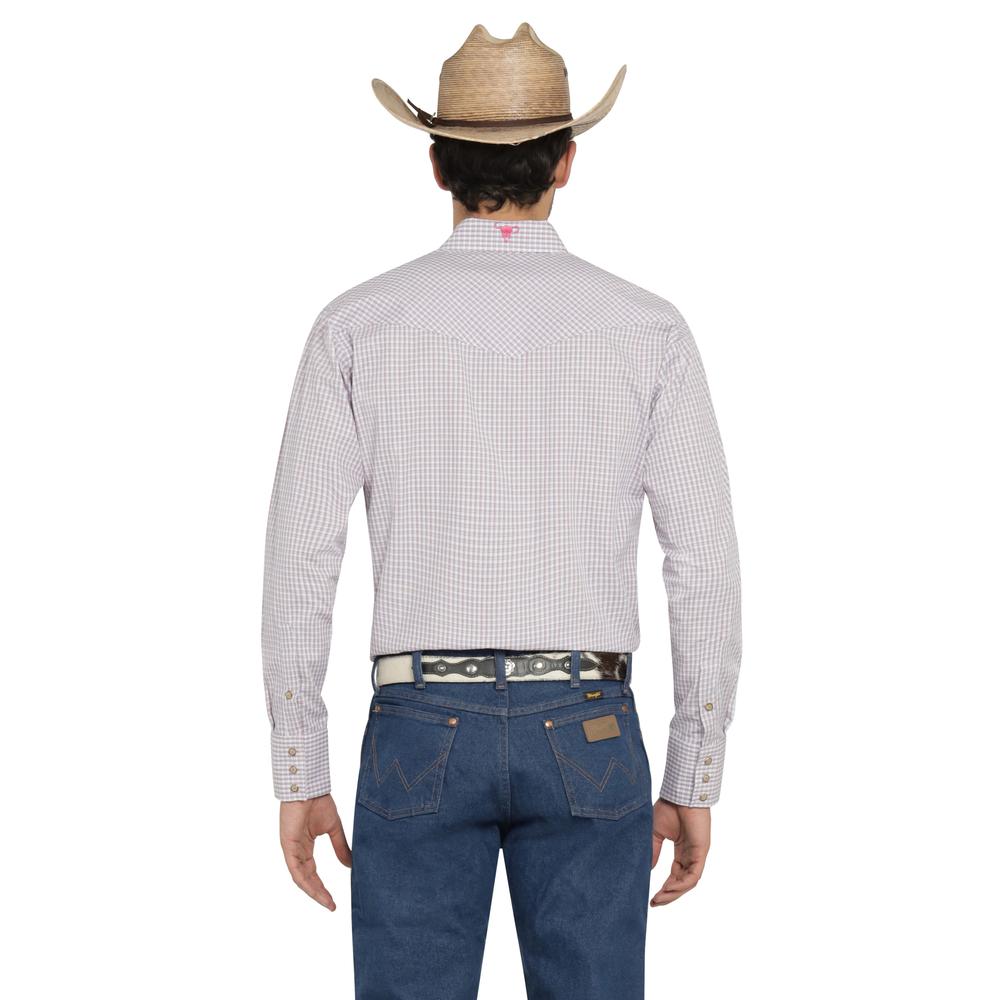 Foto 4 pulgar | Camisa Vaquera Wrangler Hombre Cuernos Chuecos Regular Manga Larga 871 Rojo