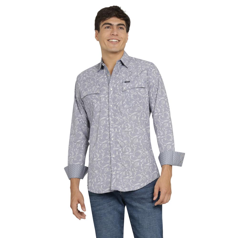 Foto 2 pulgar | Camisa Vaquera Wrangler Hombre Retro Slim Manga Larga 512 Gris
