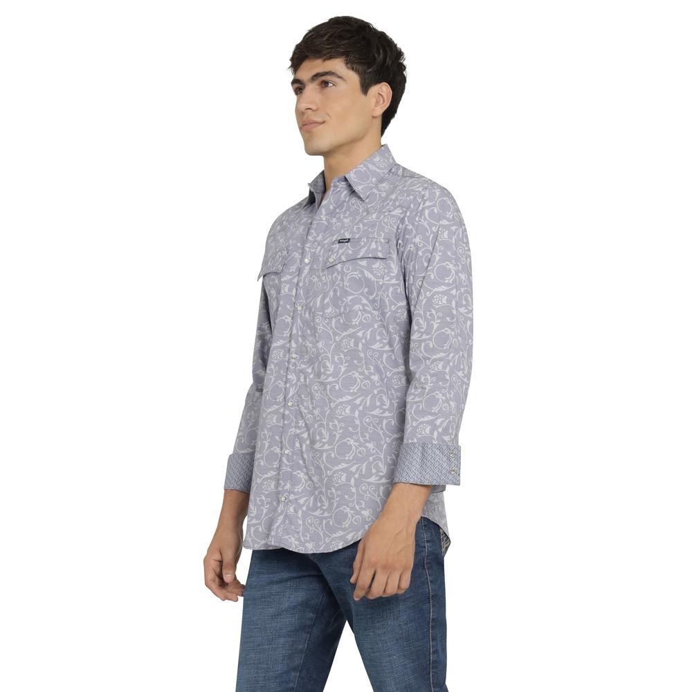 Foto 3 pulgar | Camisa Vaquera Wrangler Hombre Retro Slim Manga Larga 512 Gris