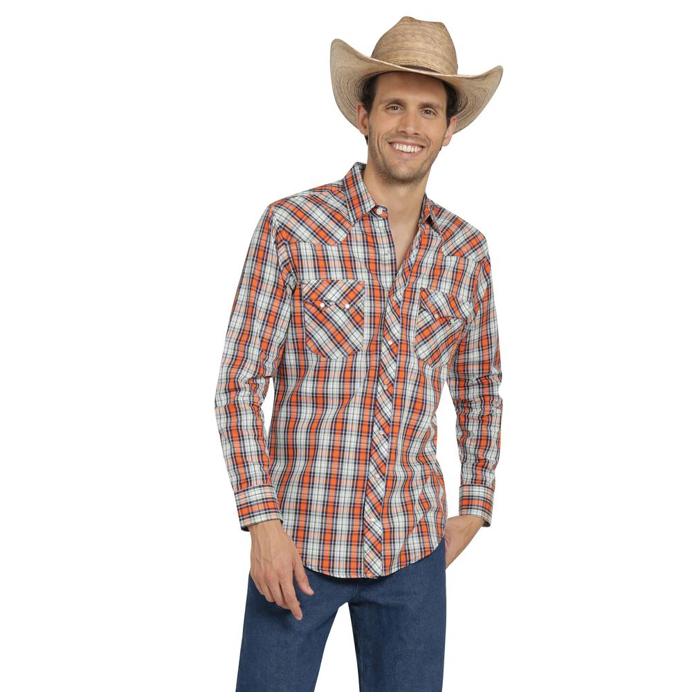 Foto 2 pulgar | Camisa Vaquera Wrangler Hombre Western Fashion Slim Manga Larga 929 Gris